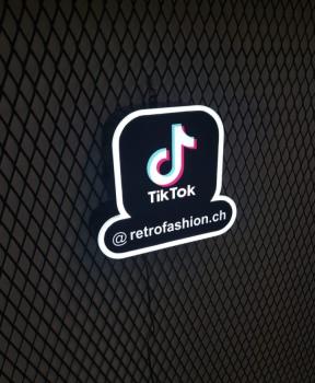 Tiktok, Social Media, Influencer Logo Led Leuchtschild Wandleuchte! - Kopie