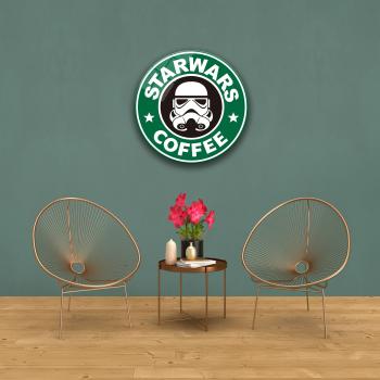 Starwars Coffee Art Design round special Glass Picture!