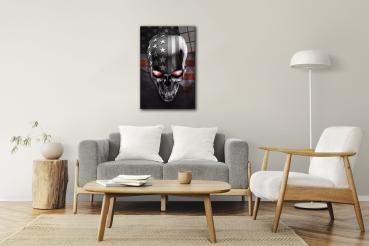 American flag skull Art Design rectangular special Glass Picture!