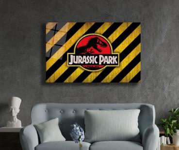 Jurassic Park Art Design rechteckiges spezial Glasbild!