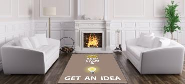 Keep calm and get an Idea rectangular Carpet!
