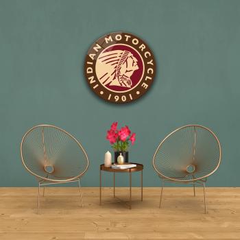 Indian Motorcycle Art Design round special Glass Picture!