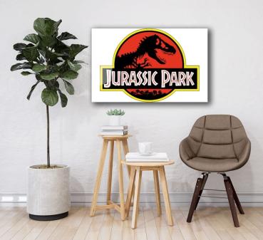 Jurassic Park Art Design rechteckiges spezial Glasbild!