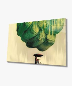 Hulk & Thor Art Design rectangular special Glass Picture!