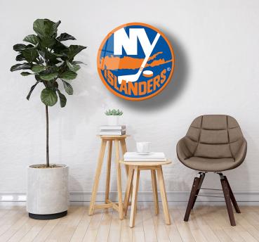 New York Islanders Art Design rundes spezial Glasbild!