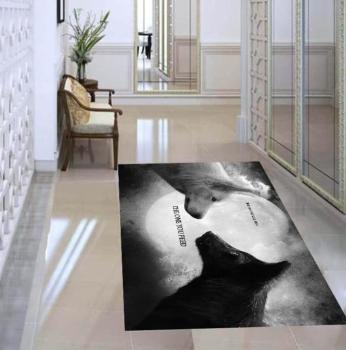 Wolf couple rectangular Carpet!