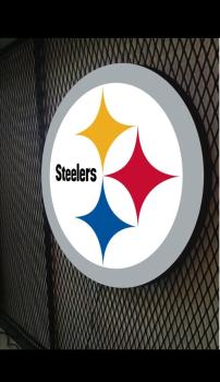 ​Pittsburgh Steelers Logo Led Leuchtschild Wandleuchte! (rund)