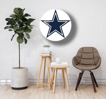 Dallas Cowboys Art Design rundes spezial Glasbild!