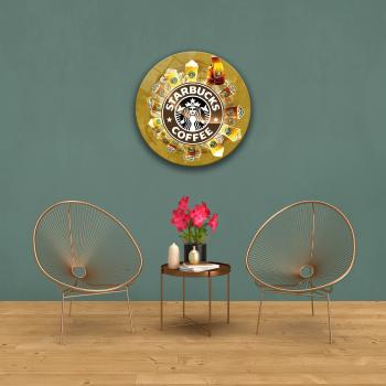 Starbucks Art Design round special Glass Picture!