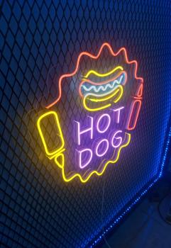 American Hot Dog Neon Led Werbeleuchte für ihr Restaurant!