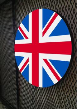 English Flag Logo Led Illuminated Sign Wall Light! (round)