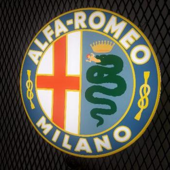 Alfa Romeo Logo Vintage Led Wandleuchte rund