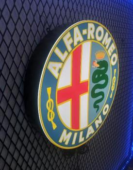 Alfa Romeo Logo Vintage Led Wandleuchte rund