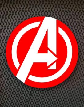 Avengers Led wall lamp round