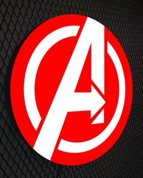 Avengers Led wall lamp round