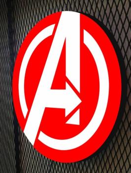 Avengers Led wall lamp round