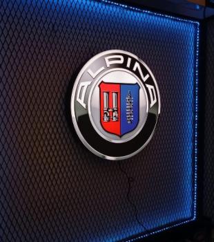 Bmw Alpina Logo Led Leuchtschild rund