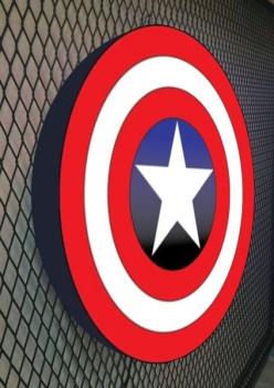 Captain America Logo Led wall light round
