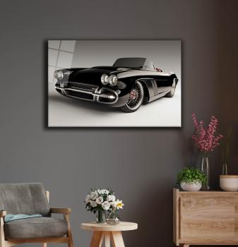 US Oldtimer Art Design rectangular special Glass Picture!