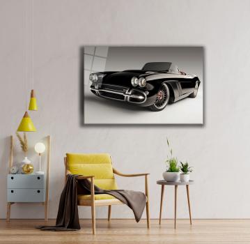 US Oldtimer Art Design rectangular special Glass Picture!