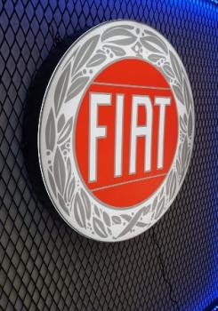 Fiat Vintage Logo Led Wandleuchte rund