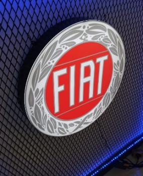Fiat Vintage Logo Led Wandleuchte rund