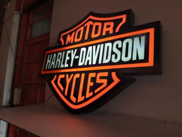 Harley-Davidson beleuchtetes Wand-Emblem