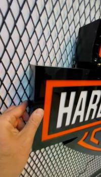Harley-Davidson beleuchtetes Wand-Emblem