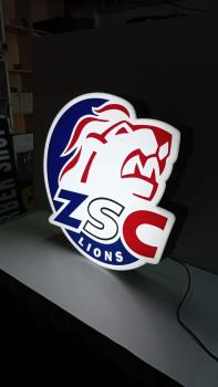 Zsc Zürich Logo Led Leuchtschild Wandleuchte! (rund)