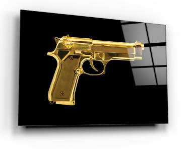 Pistol Beretta Art Design rectangular special Glass Picture!