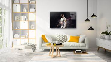 Cristiano Ronaldo Art Design rechteckiges spezial Glasbild!