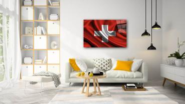 Swiss flag Art Design rectangular special Glass Picture!