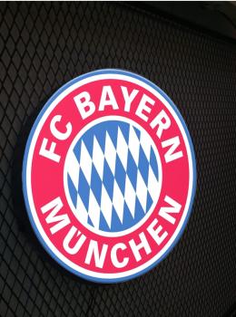 Bayern München Logo Led Leuchtschild Wandleuchte! (rund)