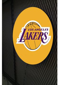 Lakers Logo Led Leuchtschild Wandleuchte! (rund)