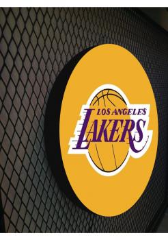 Lakers Logo Led Leuchtschild Wandleuchte! (rund)