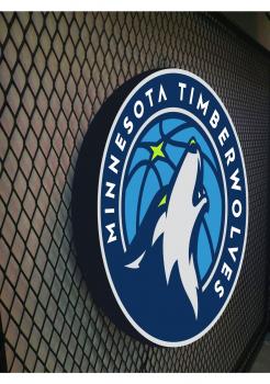 ​Minnesota Timberwolves Logo Led Leuchtschild Wandleuchte! (rund)