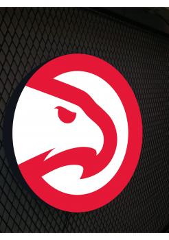 Atlanta Hawks Logo Led Leuchtschild Wandleuchte! (rund)