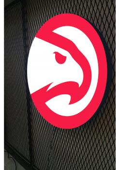 Atlanta Hawks Logo Led Leuchtschild Wandleuchte! (rund)