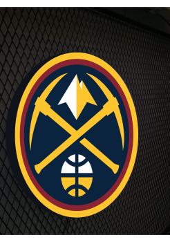 Denver Nuggets Logo Led Illuminated Sign Wall Light! (round)