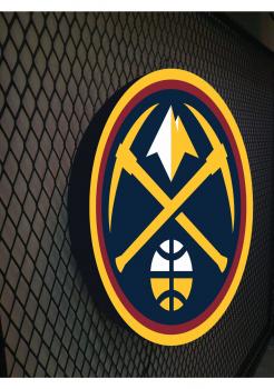 Denver Nuggets Logo Led Illuminated Sign Wall Light! (round)