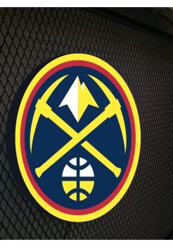 Denver Nuggets Logo Led Illuminated Sign Wall Light! (round)