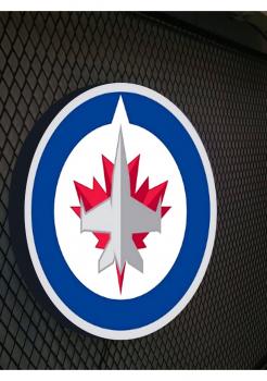 Winnipeg Jets Logo Led Leuchtschild Wandleuchte! (rund)