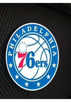 Philadelphia 76`ers Logo Led Leuchtschild Wandleuchte! (rund)