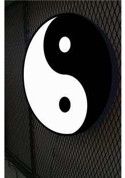 Ying Yang Logo Led Illuminated Sign Wall Light! (round) - Kopie