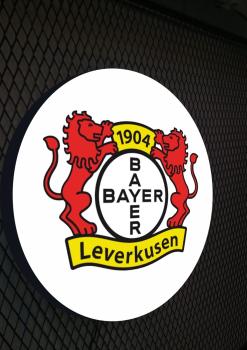Bayer 04 Leverkusen Logo Led Leuchtschild Wandleuchte! (rund)