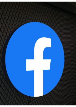 Facebook Logo Led Leuchtschild Wandleuchte! (rund)