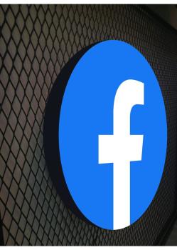 Facebook Logo Led Leuchtschild Wandleuchte! (rund)