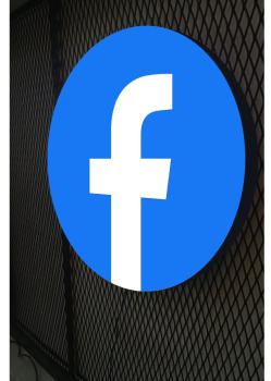 Facebook Logo Led Leuchtschild Wandleuchte! (rund)