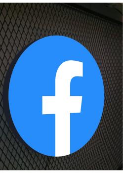 Facebook Logo Led Leuchtschild Wandleuchte! (rund)