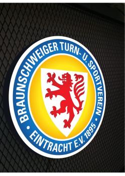 Eintracht Braunschweig Logo Led Leuchtschild Wandleuchte! (rund)